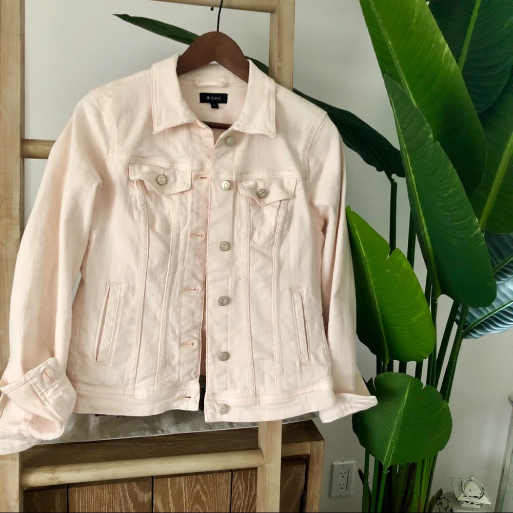 🌸Blush cream/pink jeans jacket R jeans